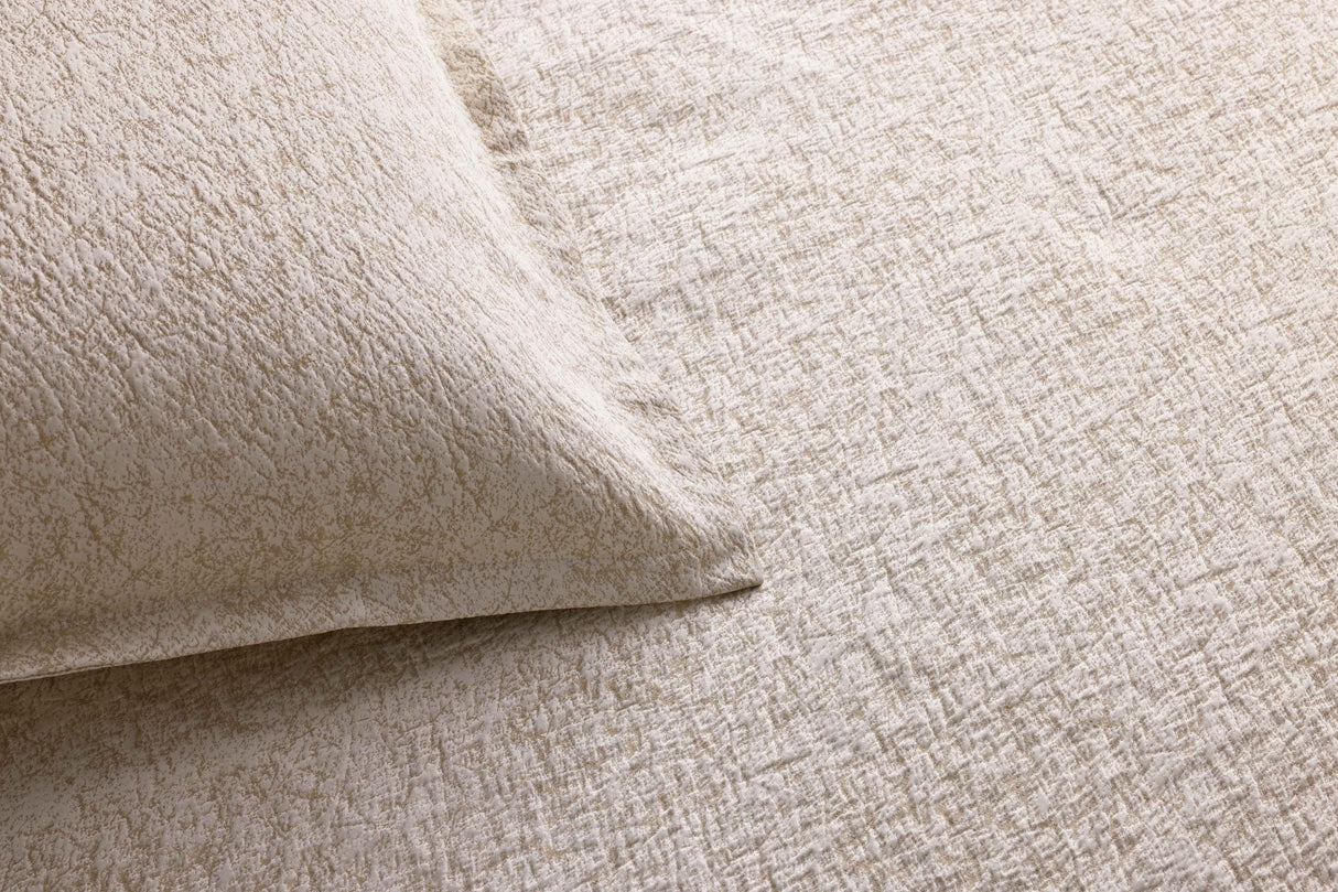 Ann Gish Ecru King Glacier Coverlet