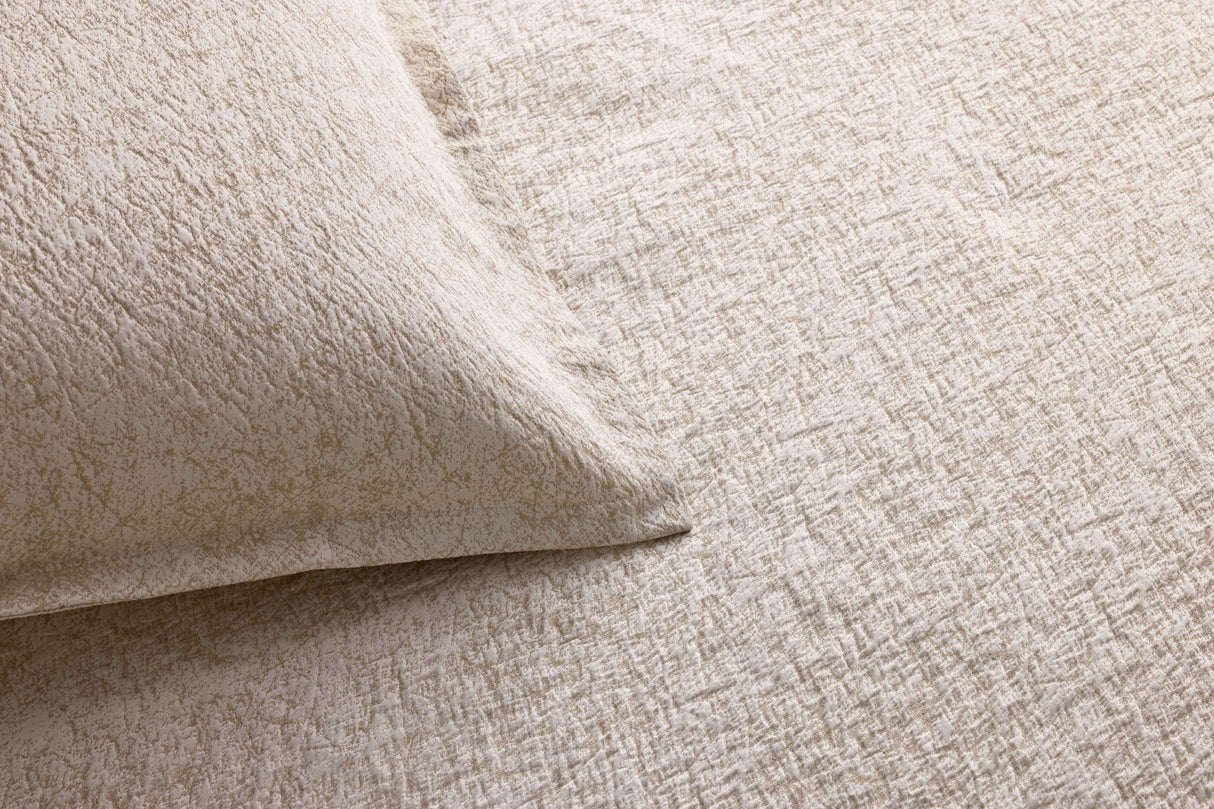 Ann Gish Ecru Queen Glacier Coverlet