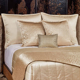 Ann Gish Champagne King Hammered Quilted Coverlet
