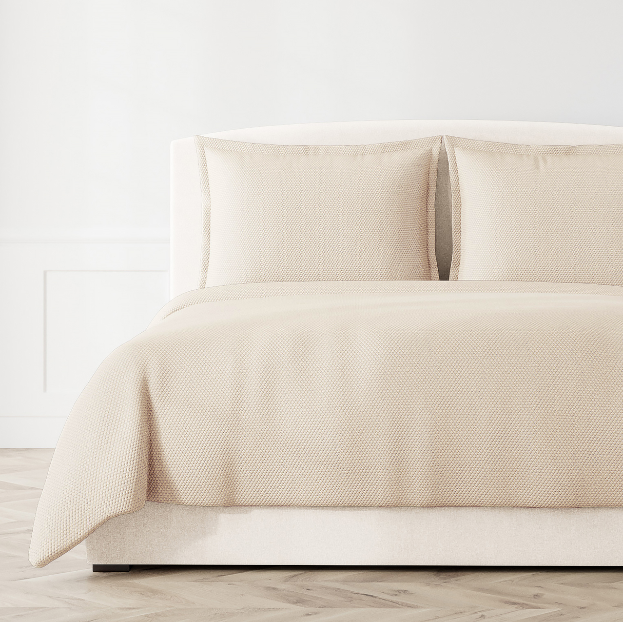 Ann Gish Ecru King Hollywood Coverlet