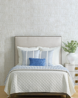 Ann Gish Almost White King Linen Quilted Coverlet