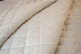 Ann Gish Almost White Twin Linen Quilted Coverlet