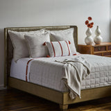 Ann Gish Natural Queen Macau Quilted Coverlet
