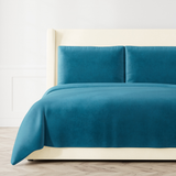 Ann Gish Azure King Modern Velvet Coverlet