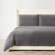 Ann Gish Charcoal King Modern Velvet Coverlet