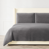 Ann Gish Charcoal King Modern Velvet Coverlet