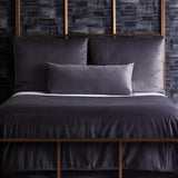 Ann Gish Charcoal King Modern Velvet Coverlet