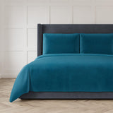 Ann Gish Azure Queen Modern Velvet Coverlet