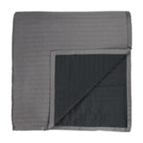 Ann Gish Charcoal King Charmeuse Channel Quilt Coverlet