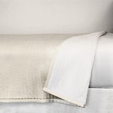 Ann Gish Ivory King Charmeuse Channel Quilt Coverlet