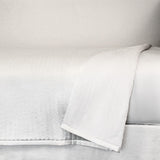 Ann Gish White King Charmeuse Channel Quilt Coverlet