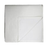 Ann Gish White King Charmeuse Channel Quilt Coverlet
