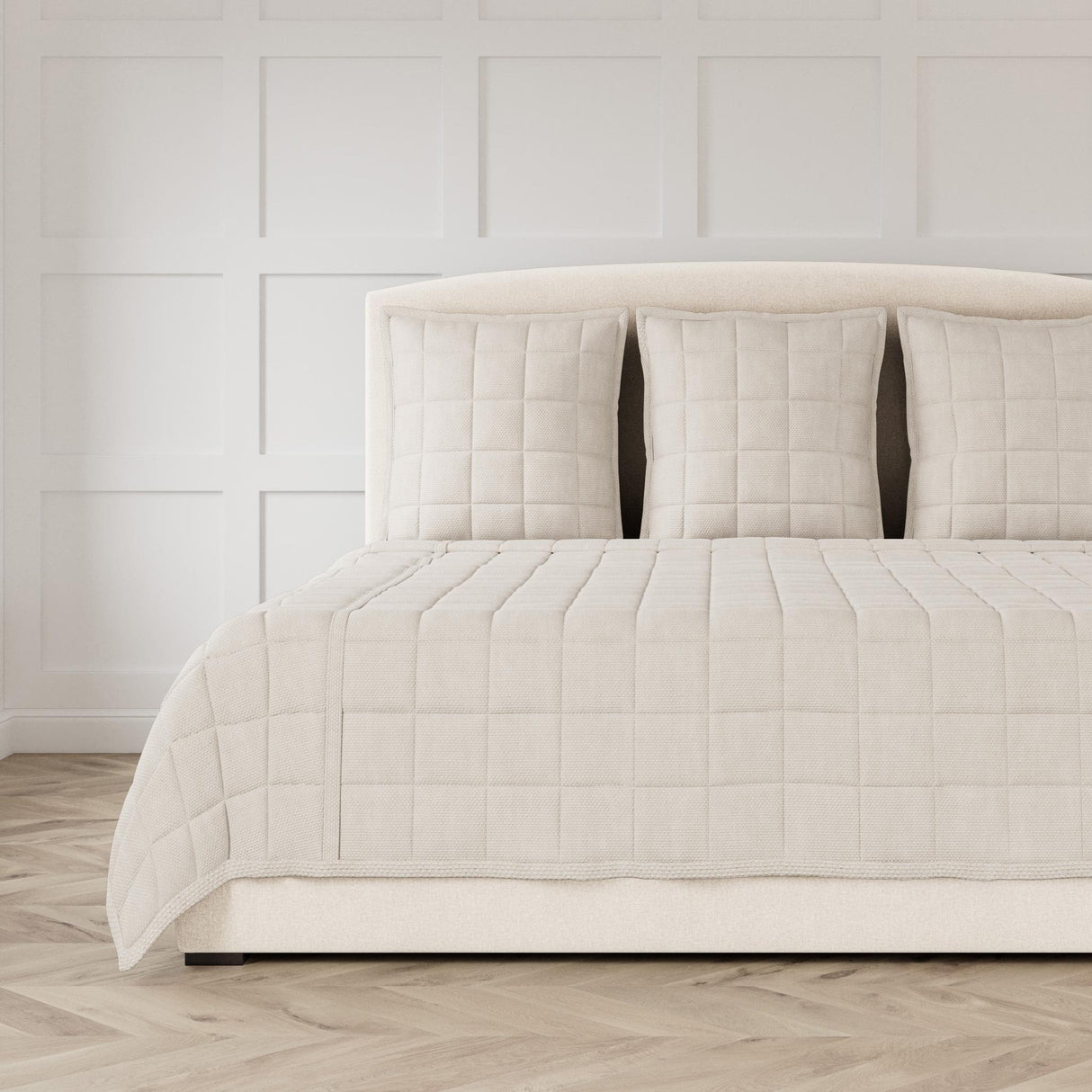 Ann Gish Flax King Panama Coverlet
