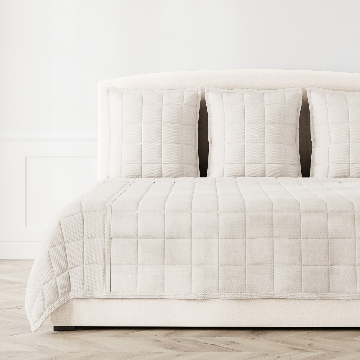 Ann Gish Flax King Panama Coverlet
