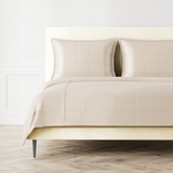 Ann Gish Pumice King Stria Quilted Coverlet