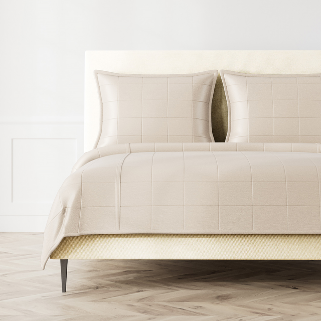 Ann Gish Pumice King Stria Quilted Coverlet