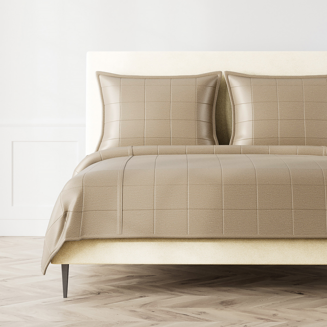 Ann Gish Bronze Queen Stria Quilted Coverlet