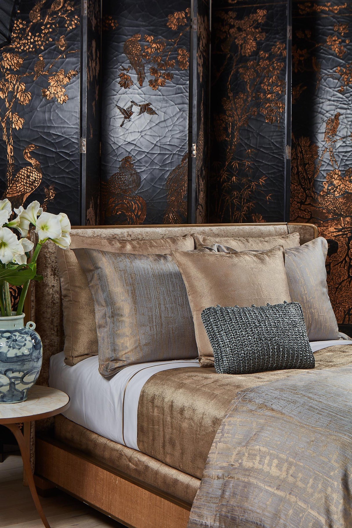 Ann Gish Golden Queen Stardust Coverlet