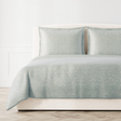 Ann Gish Aqua/Gold Queen Screen Coverlet