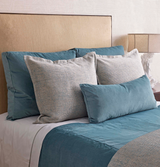 Ann Gish Aqua/Gold Queen Screen Coverlet