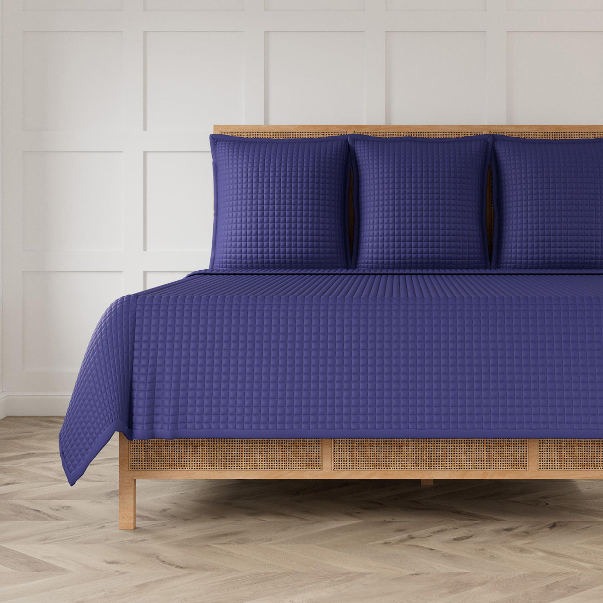 Ann Gish Navy King Ready-to-Bed 2.0 Quilted Coverlet