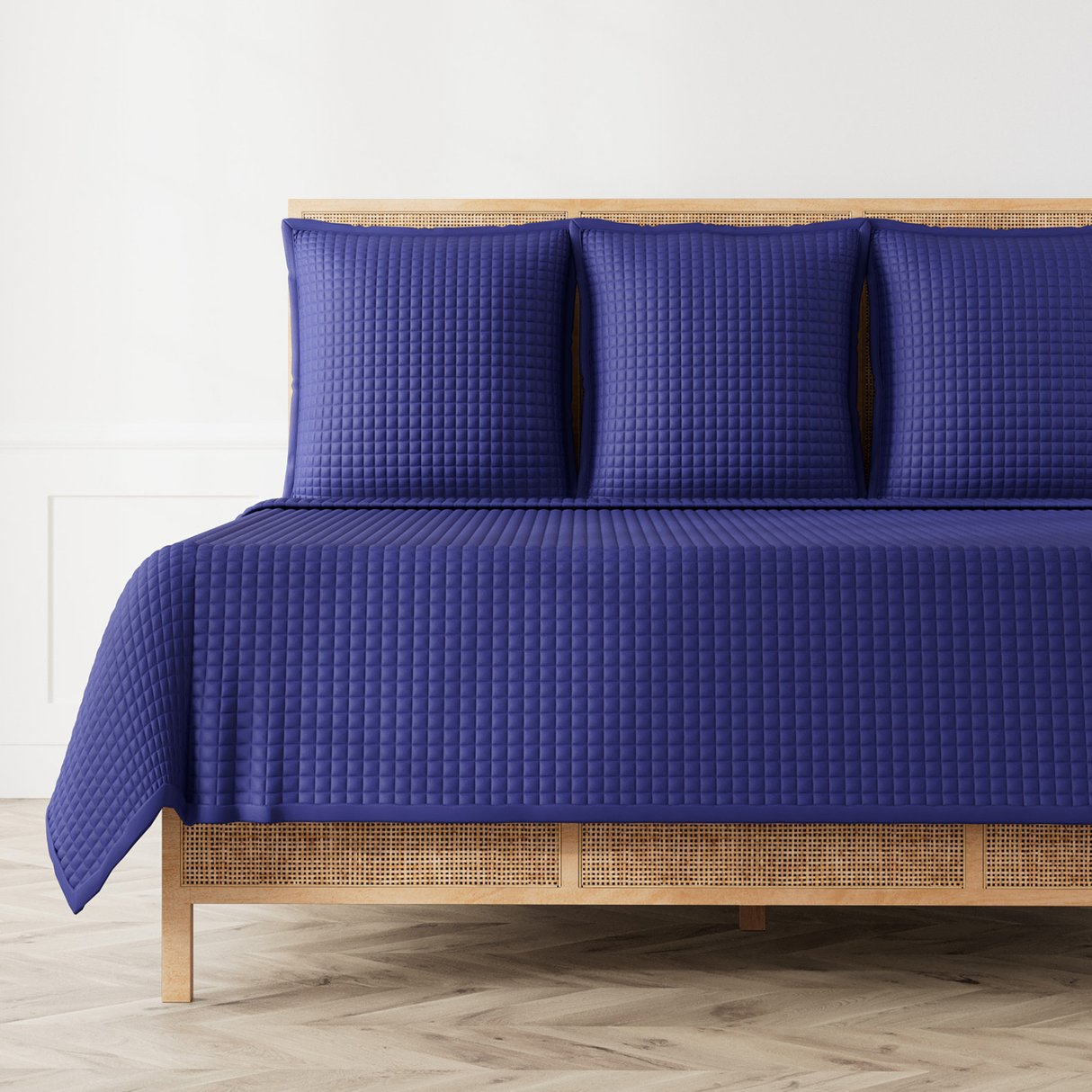 Ann Gish Navy Twin Ready-to-Bed 2.0 Quilted Coverlet