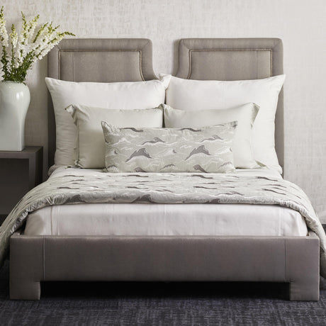 Ann Gish White King Vector Coverlet