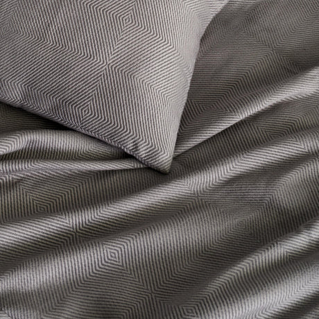 Ann Gish Gunmetal Queen Vector Coverlet