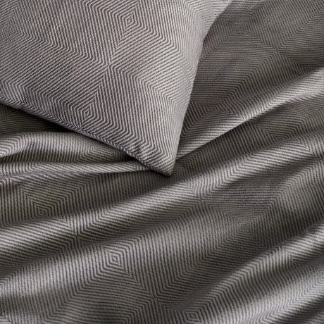 Ann Gish Gunmetal Queen Vector Coverlet