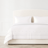 Ann Gish White King Charmeuse Duvet
