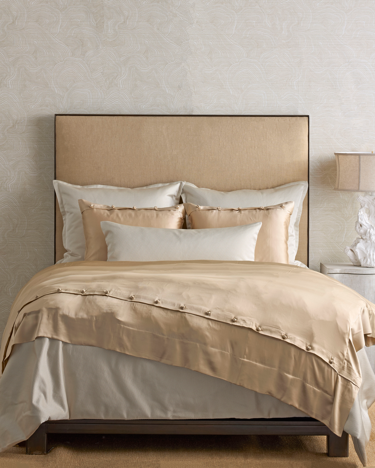 Ann Gish Pumice Queen Charmeuse Duvet