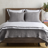Ann Gish White/Grey King Ready-to-Bed 2.0 Cotton & Trim Duvet