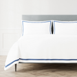 Ann Gish White/Periwinkle King Ready-to-Bed 2.0 Cotton & Trim Duvet