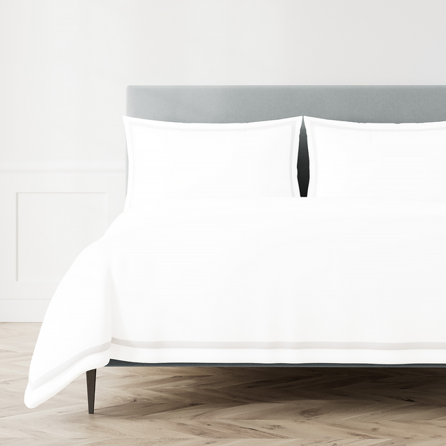 Ann Gish White/White Queen Ready-to-Bed 2.0 Cotton & Trim Duvet