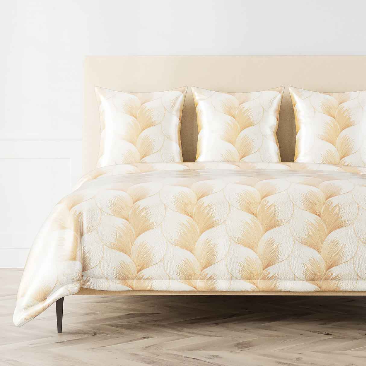 Ann Gish White / Gold King Fan Duvet
