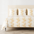 Ann Gish White / Gold Queen Fan Duvet