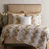 Ann Gish White / Gold Queen Fan Duvet