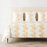 Ann Gish White / Gold Queen Fan Duvet