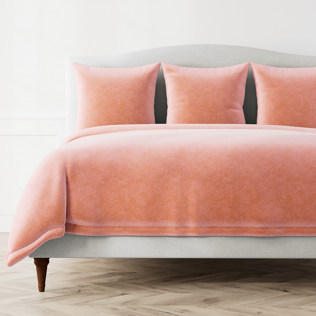 Ann Gish Rhubarb King Fresco Velvet Duvet