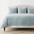Ann Gish Naples Blue Queen Fresco Velvet Duvet