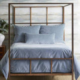 Ann Gish Naples Blue Queen Fresco Velvet Duvet