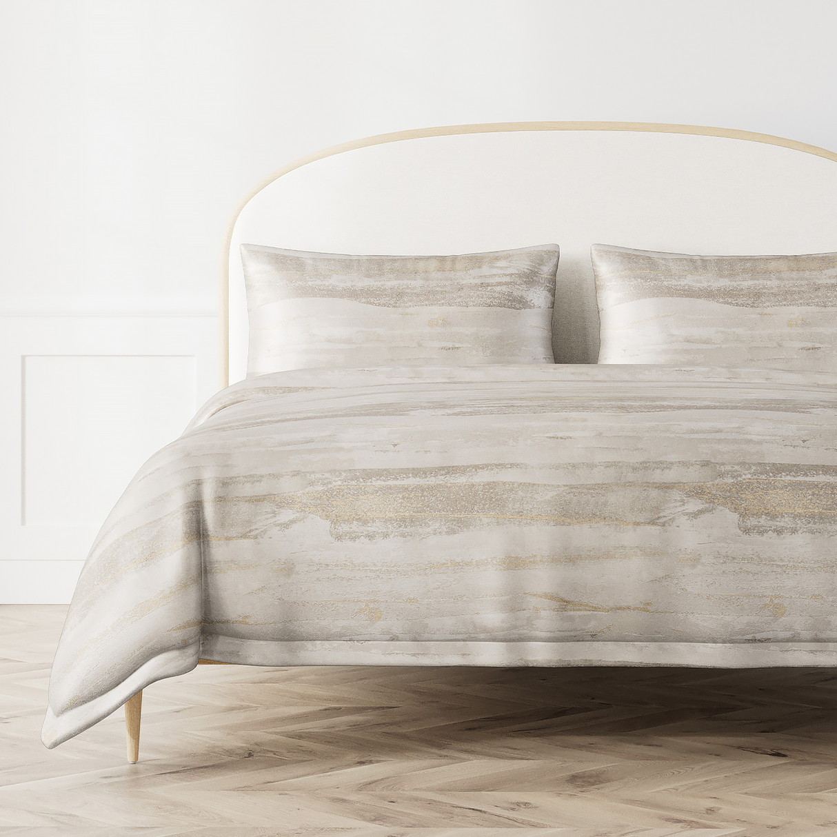 Ann Gish Gold Silver Queen Horizon Duvet