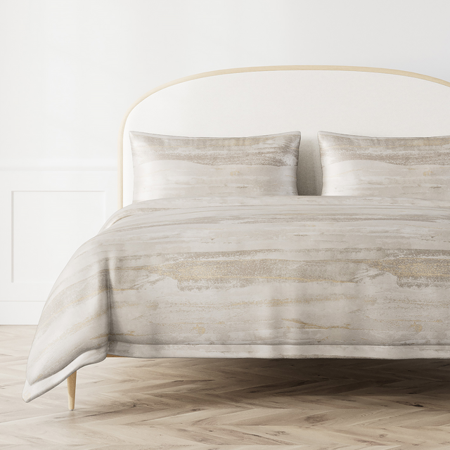 Ann Gish Gold Silver Queen Horizon Duvet