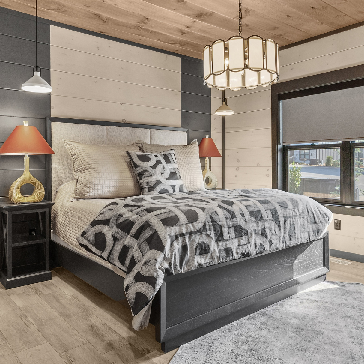 Ann Gish Black King Interchange Duvet