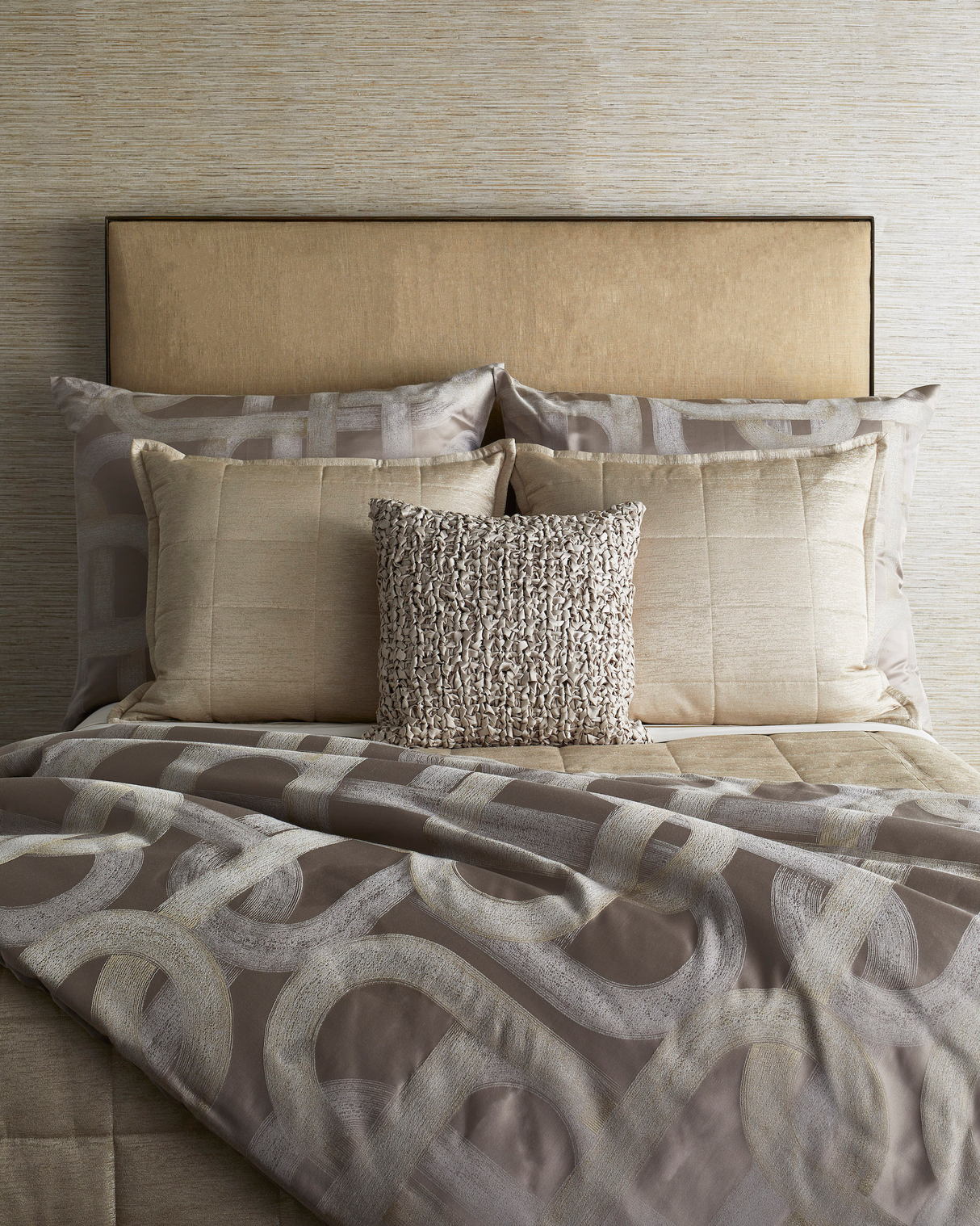 Ann Gish Taupe King Interchange Duvet
