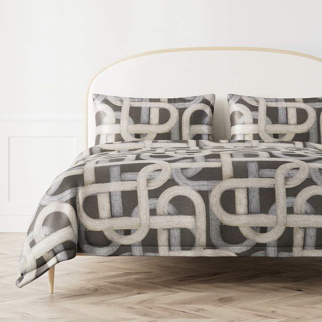 Ann Gish Black Queen Interchange Duvet