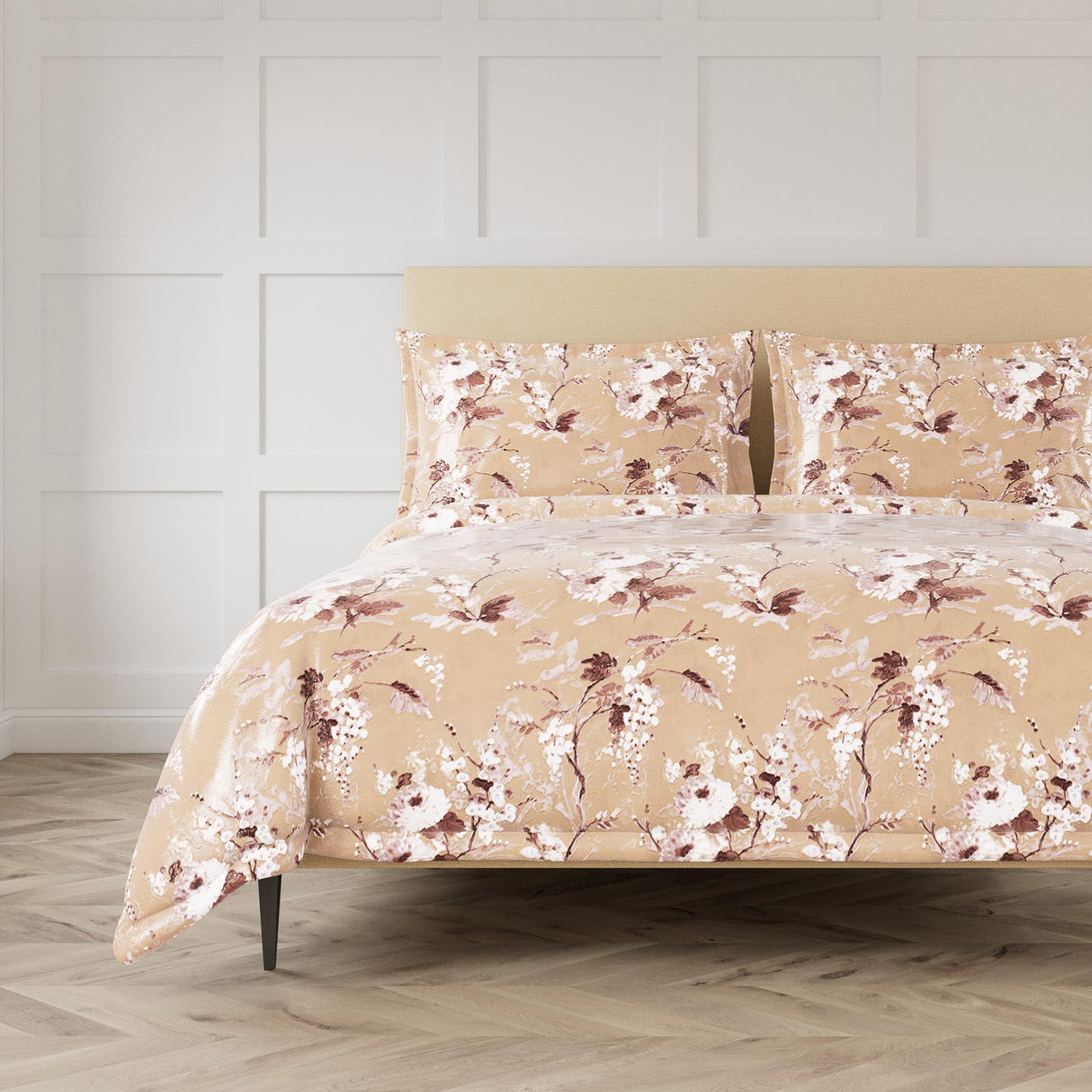 Ann Gish Pink / Gold Queen MET x AG Jardin Fleur Duvet