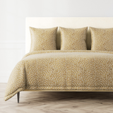 Ann Gish Gold/Charcoal Queen Ornament Duvet