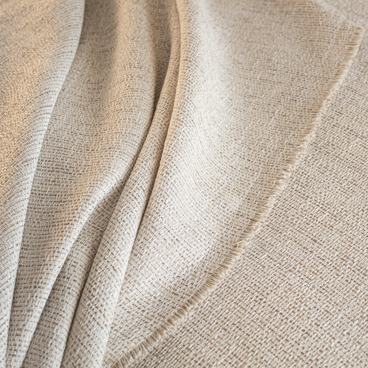 Ann Gish Natural 96x50 Macau Raw-Edge Throw