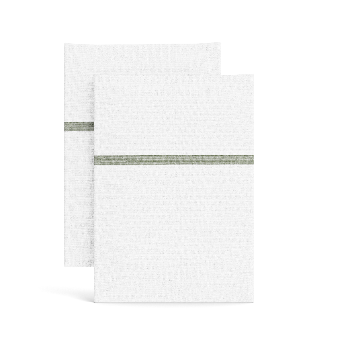Ann Gish White/Frost Standard Silk Trim Pillowcases
